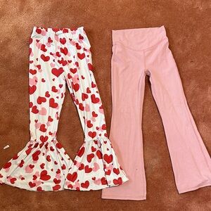 19 for $20 Heart Print and Pink Flare Kids Bottoms